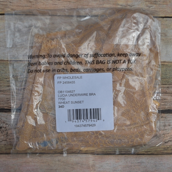 Free People Lucia Underwire Bra Wheat Sunset - Picture 9 of 10